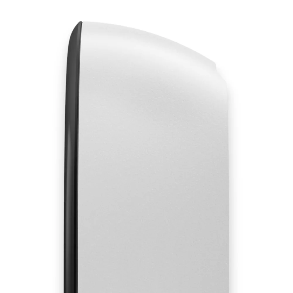 White frame side view of Ecobee Smart Thermostat Enhanced showing its compact form