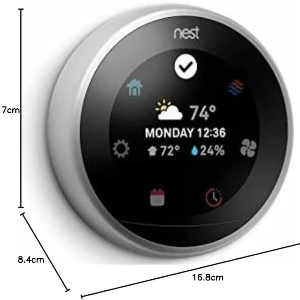 Dimensions of Nest Learning Thermostat 3rd Gen in cm