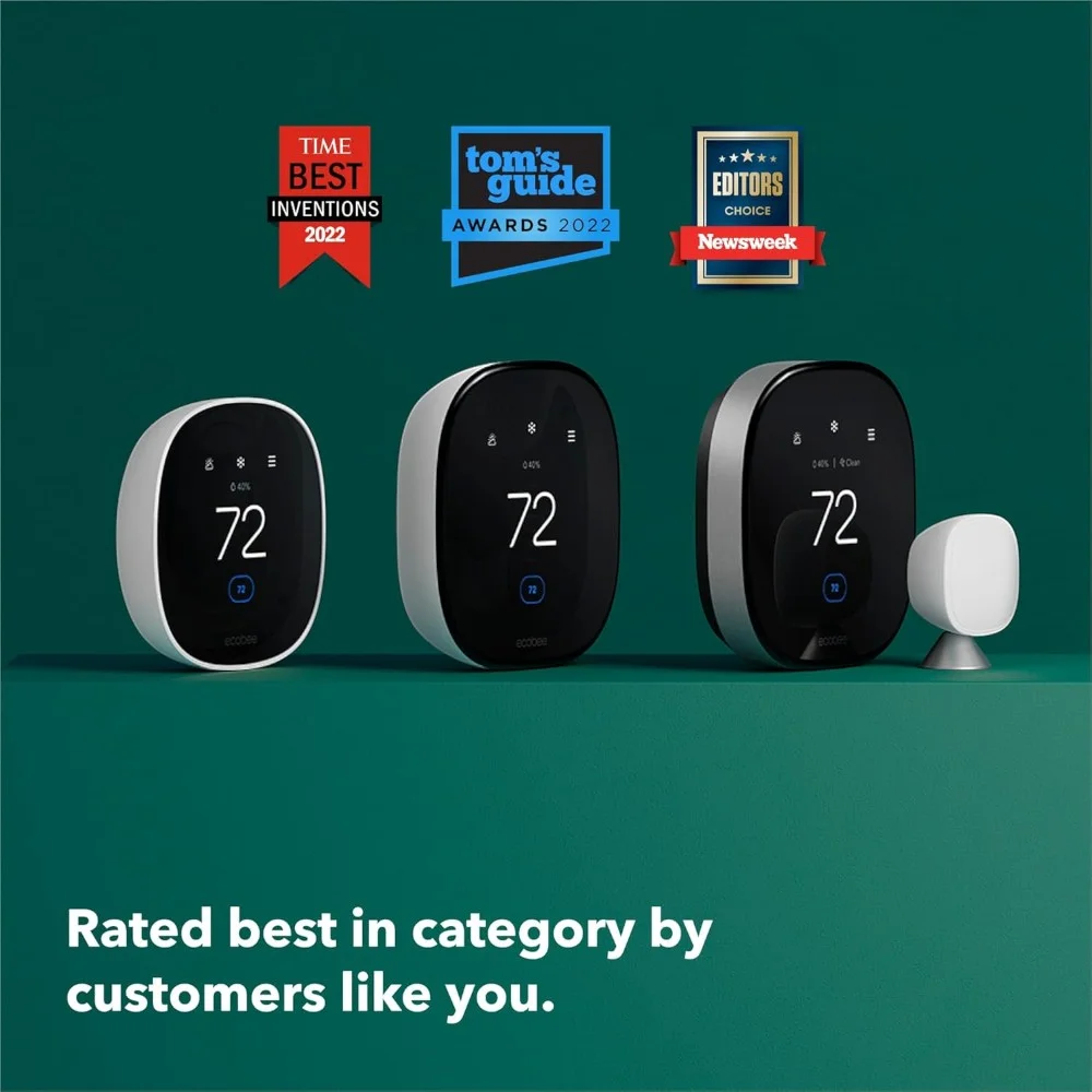 Full lineup of Ecobee Smart Premium Thermostats including models with SmartSensor