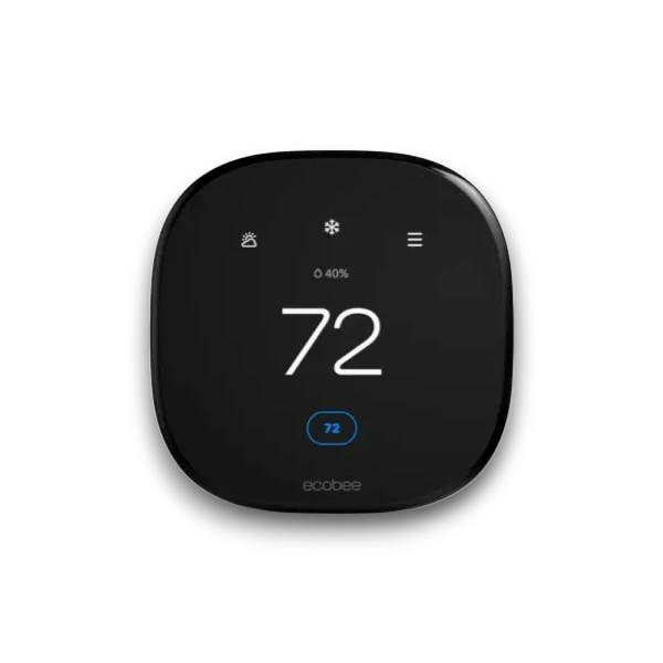 Ecobee Smart Thermostat Enhanced front display showing temperature