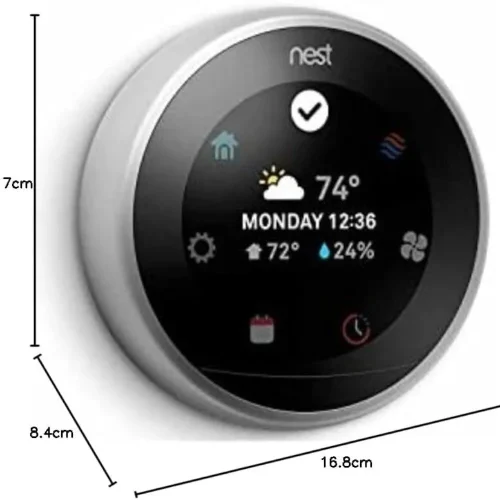 Dimensions of Nest Learning Thermostat 3rd Gen in cm